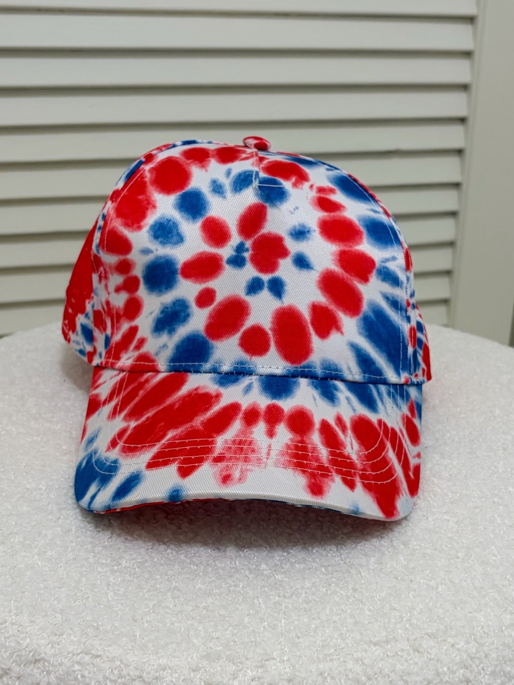 Kids Tie-Dye Baseball Cap - Red & Blue